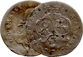 курляндский грош 1765 г
